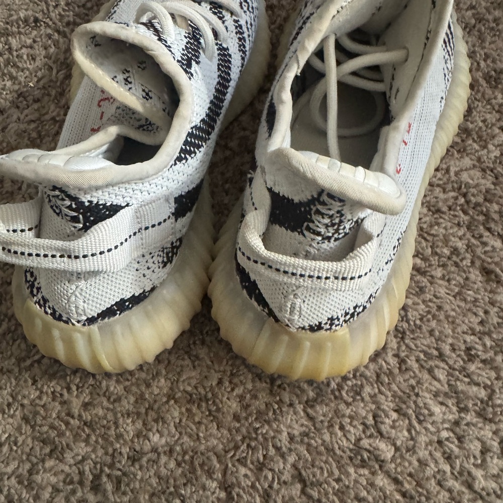 Yeezy Black and White Athletic Shoes